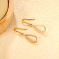 Aretes Colgantes Gota con Circonias