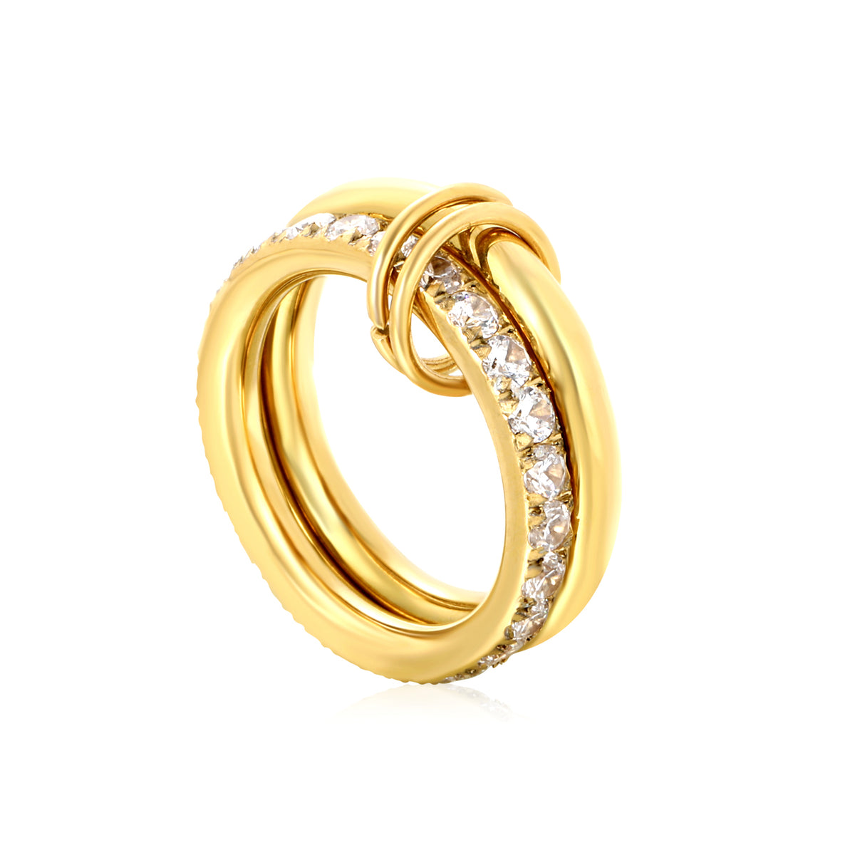 Anillo Doble con Circonias