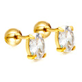 Aretes Circonia Ovalada