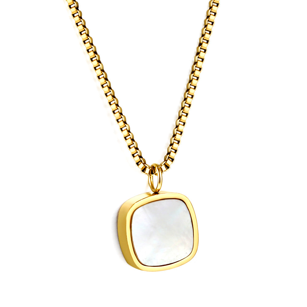 Collar Cuadro Madre Perla