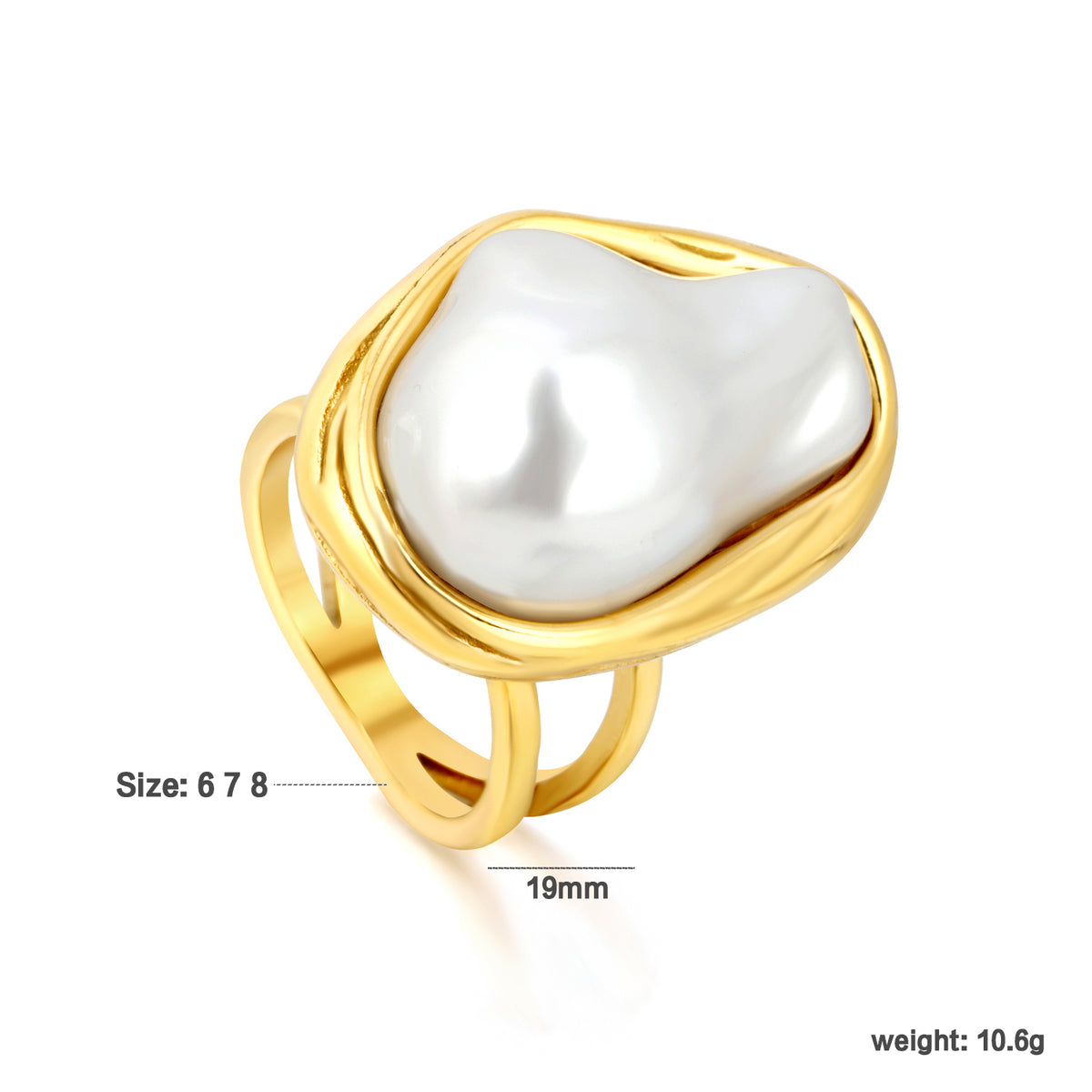 Anillo Madre Perla Barroca