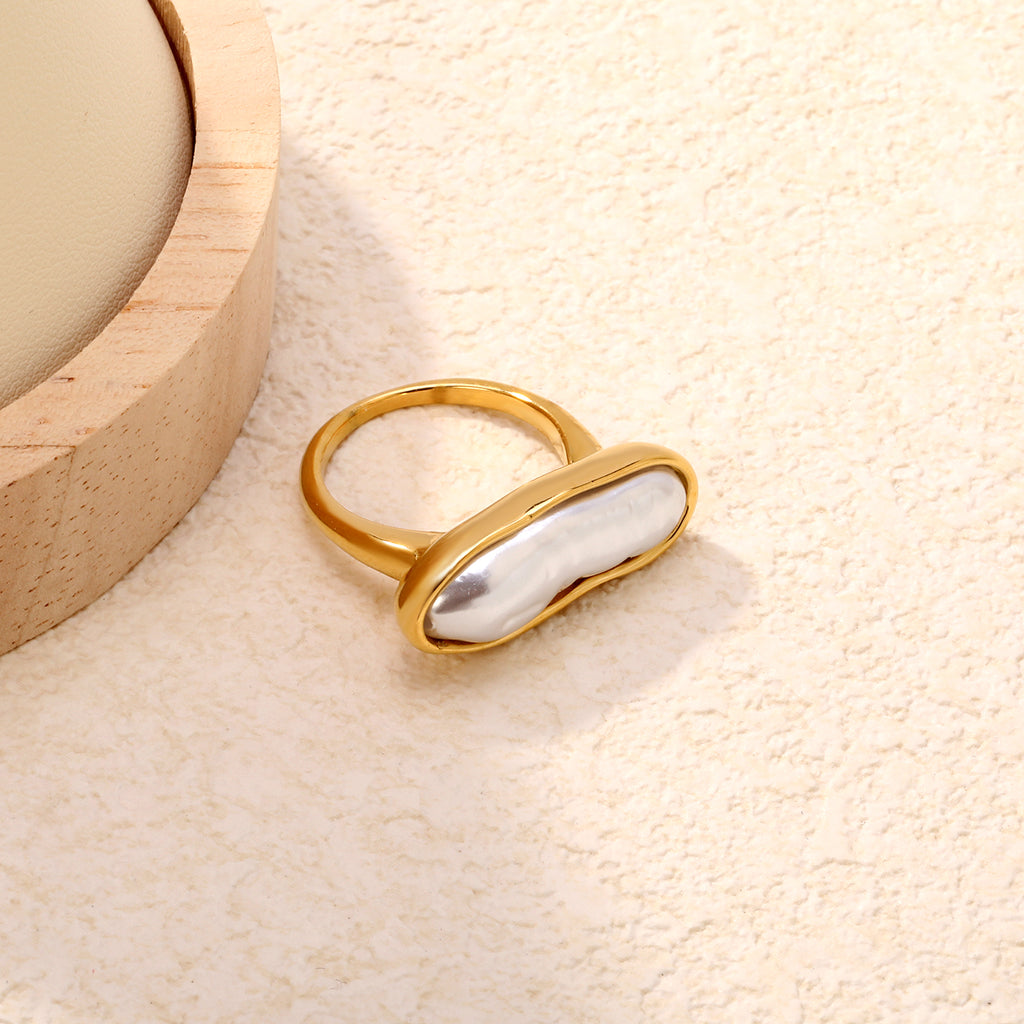 Anillo Madre Perla Larga