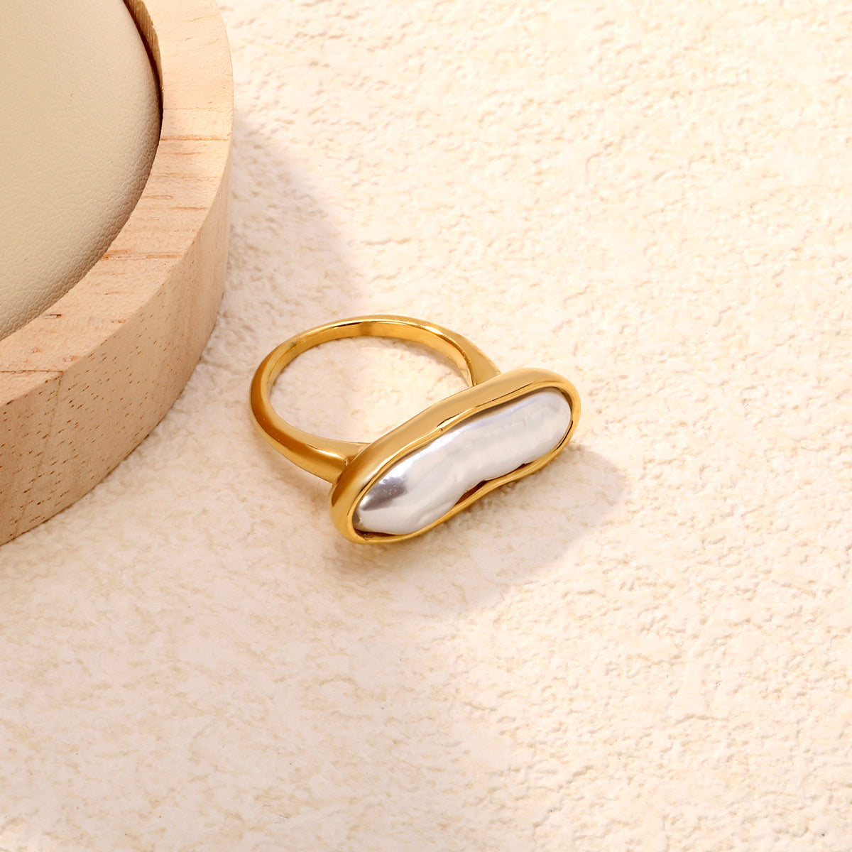 Anillo Madre Perla Larga