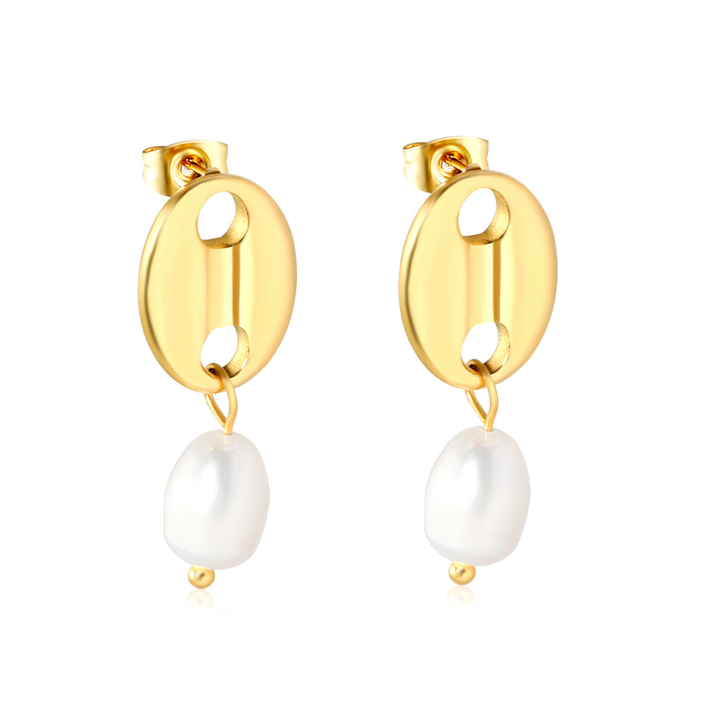 Aretes Perla Colgante
