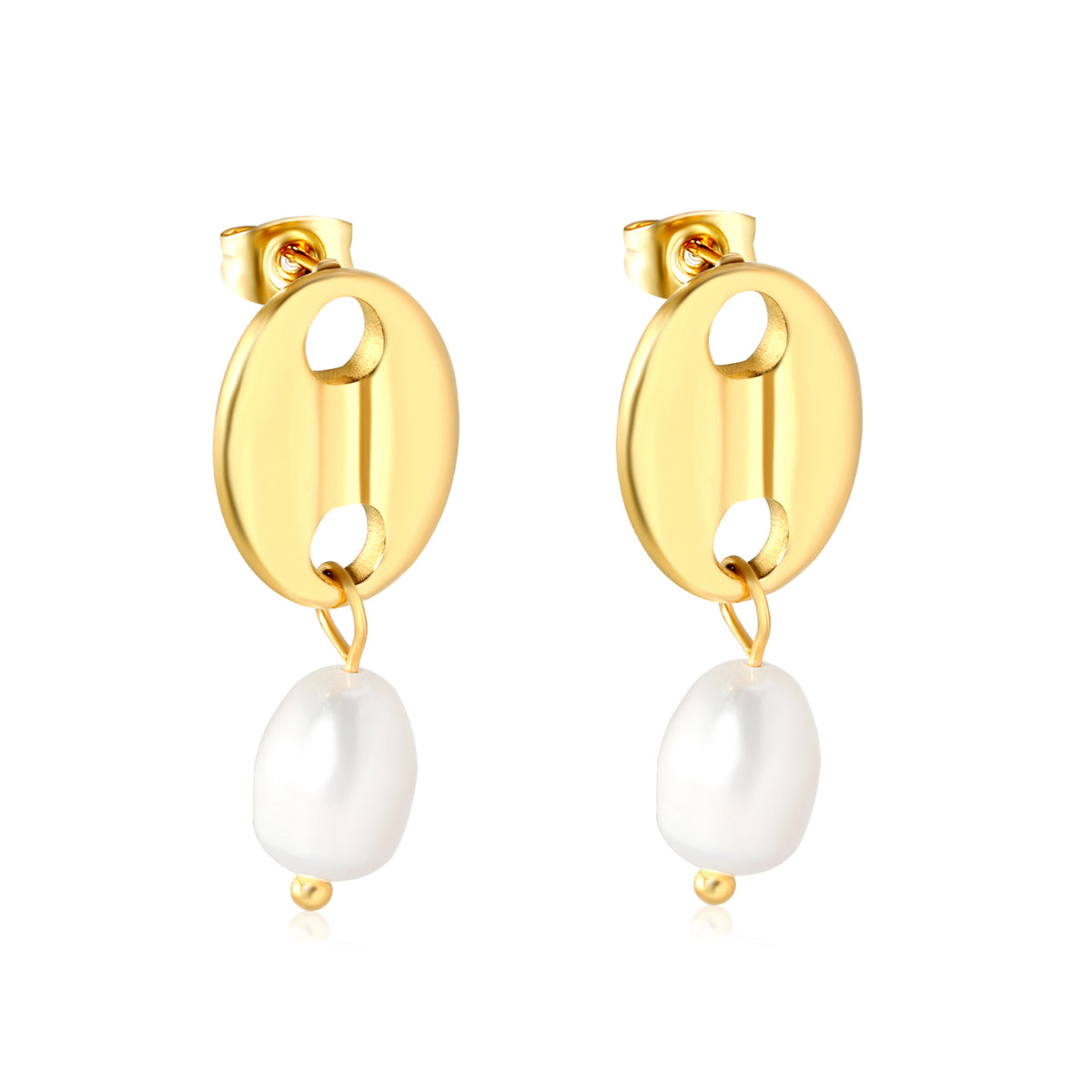 Aretes Perla Colgante