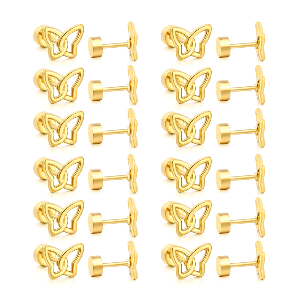 Aretes Mariposa Silueta