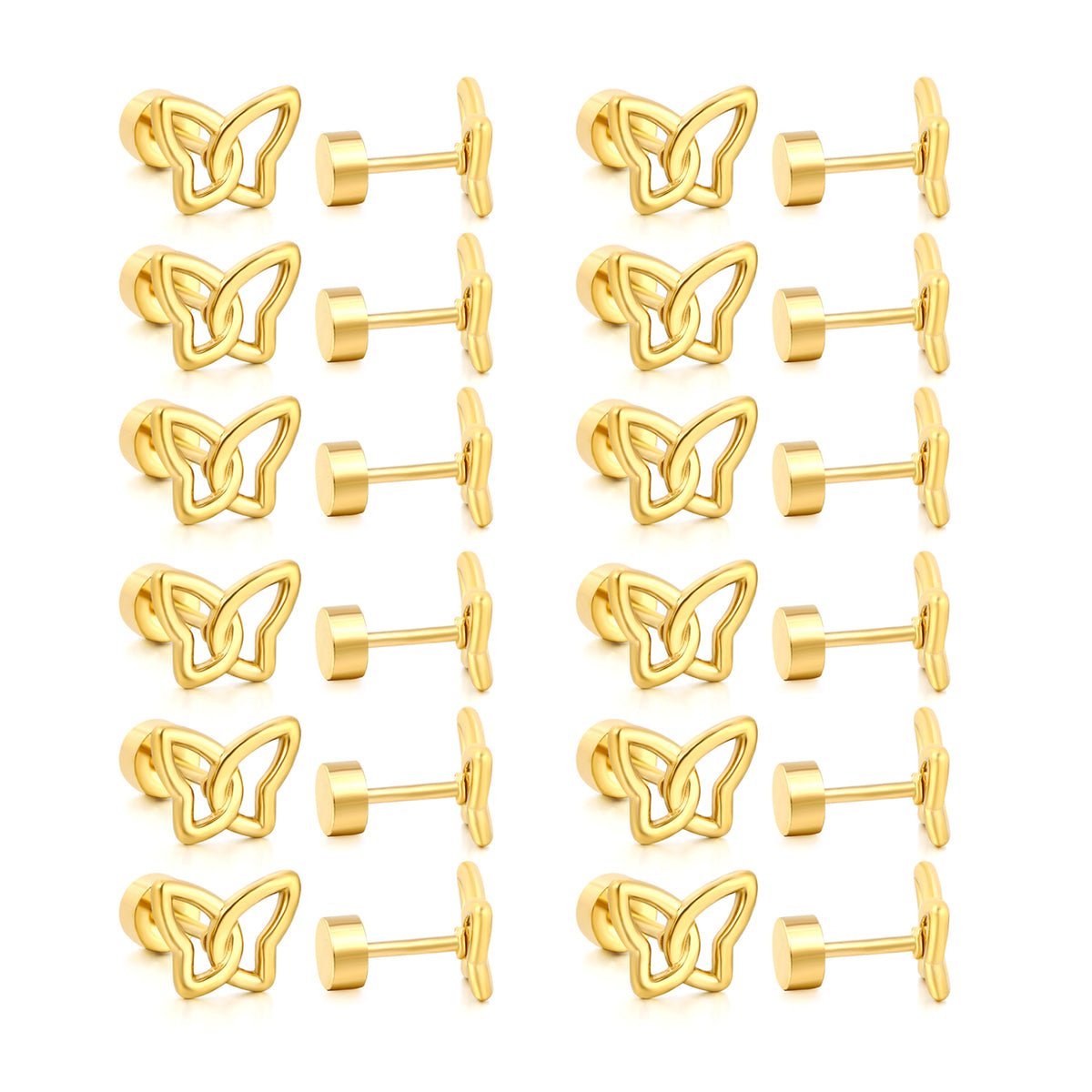 Aretes Mariposa Silueta