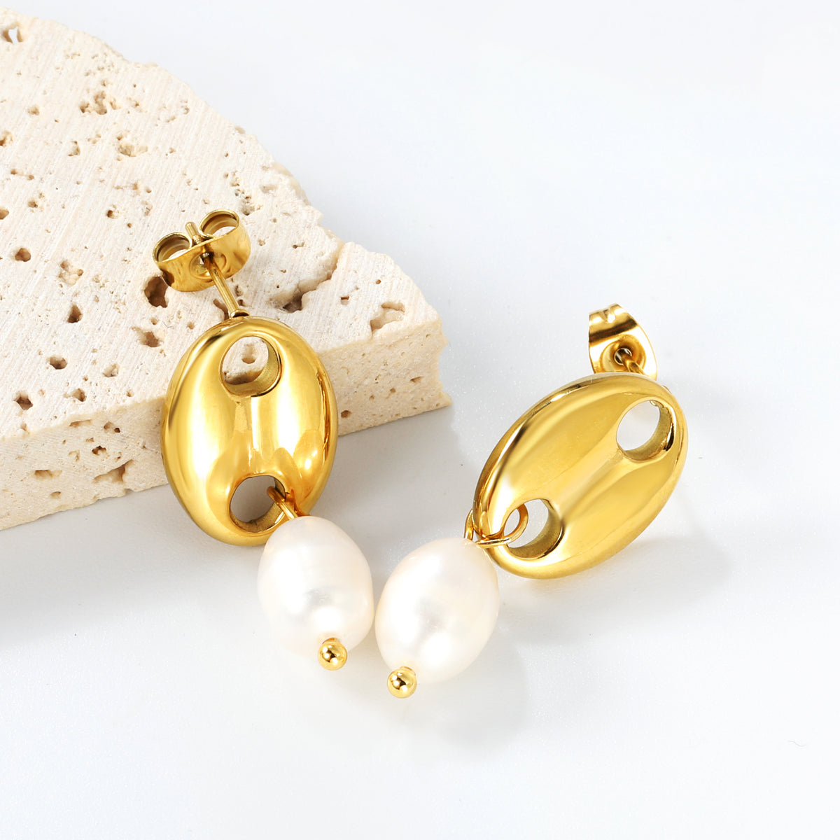 Aretes Perla Colgante