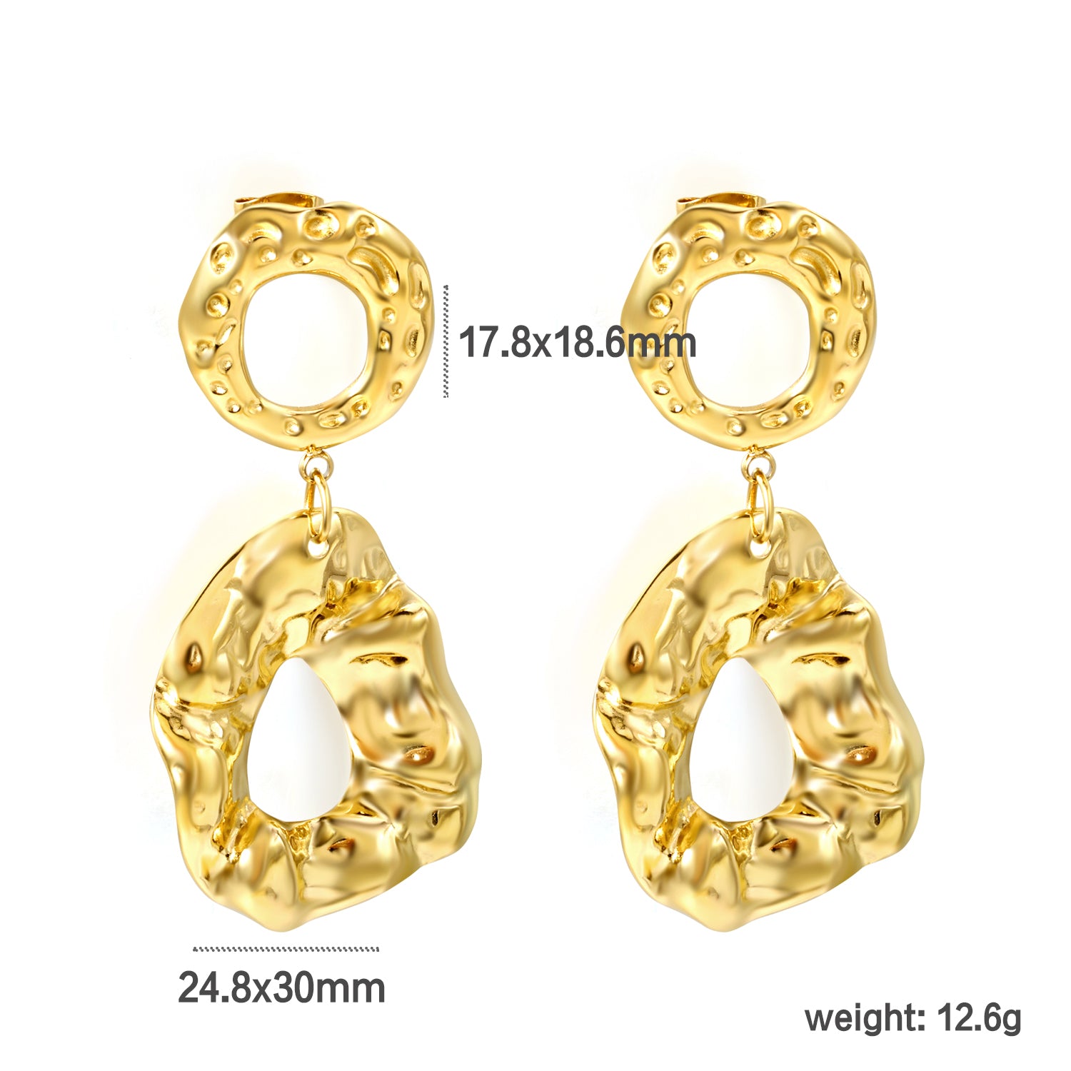 Aretes Gota Doblados