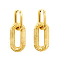 Aretes Doble Con Rayas