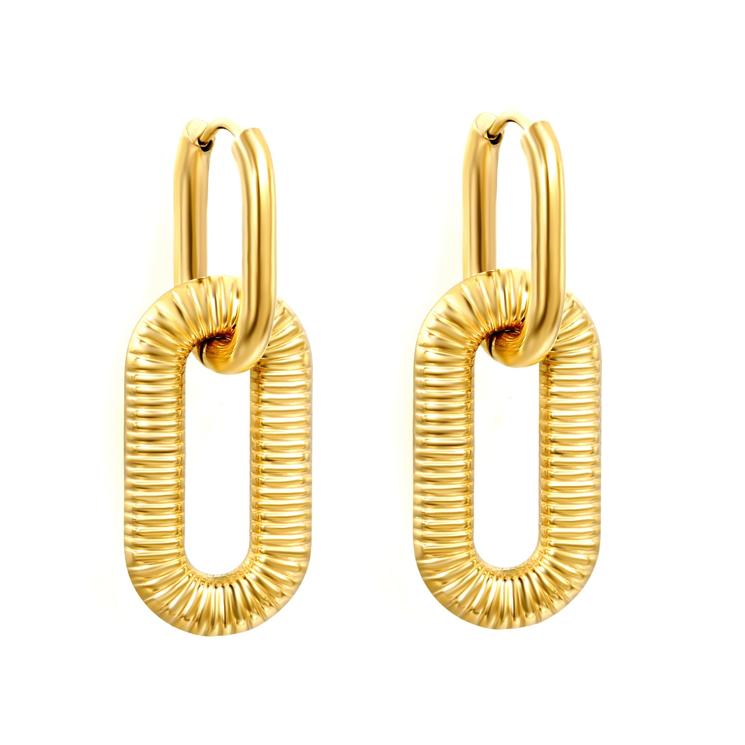 Aretes Doble Con Rayas