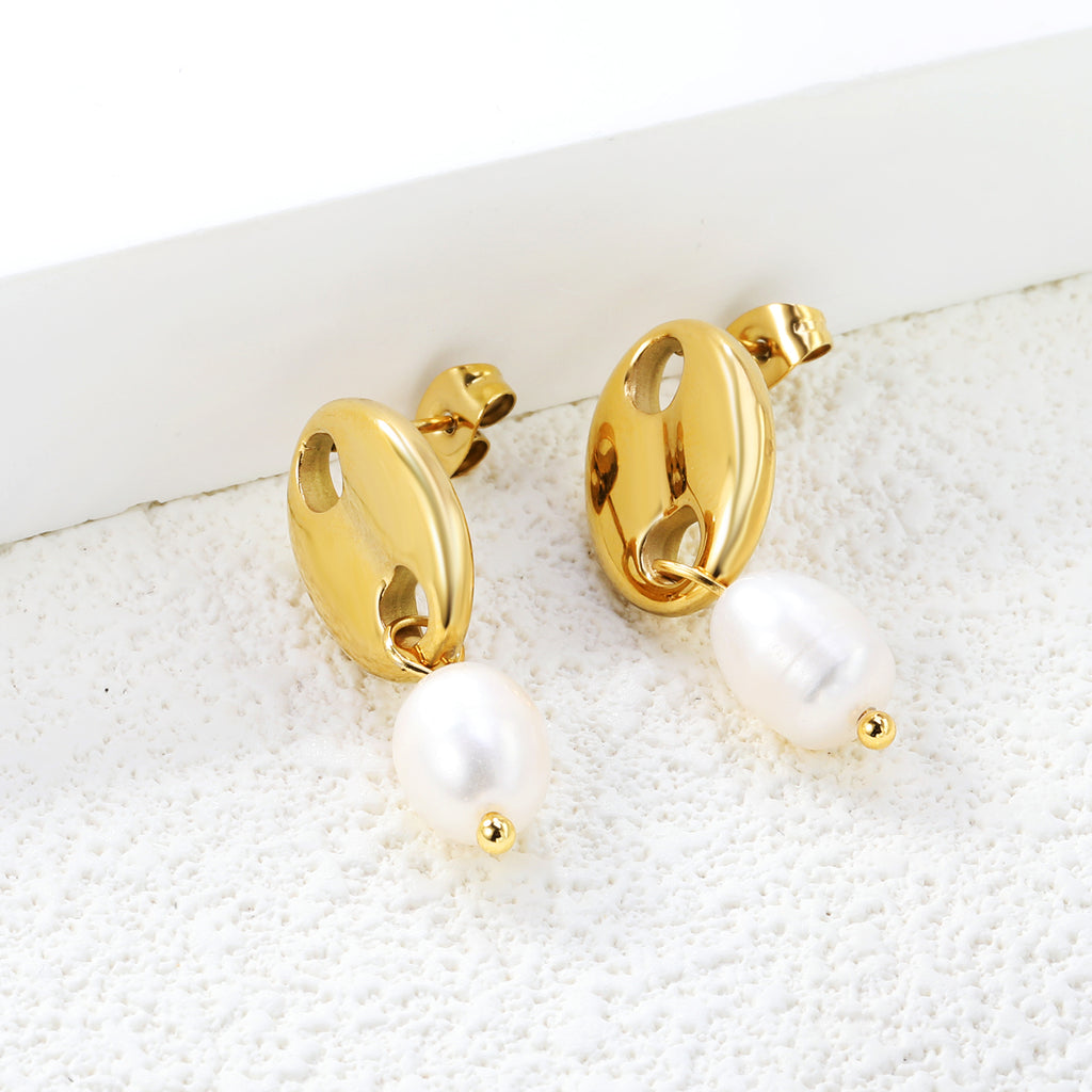 Aretes Perla Colgante