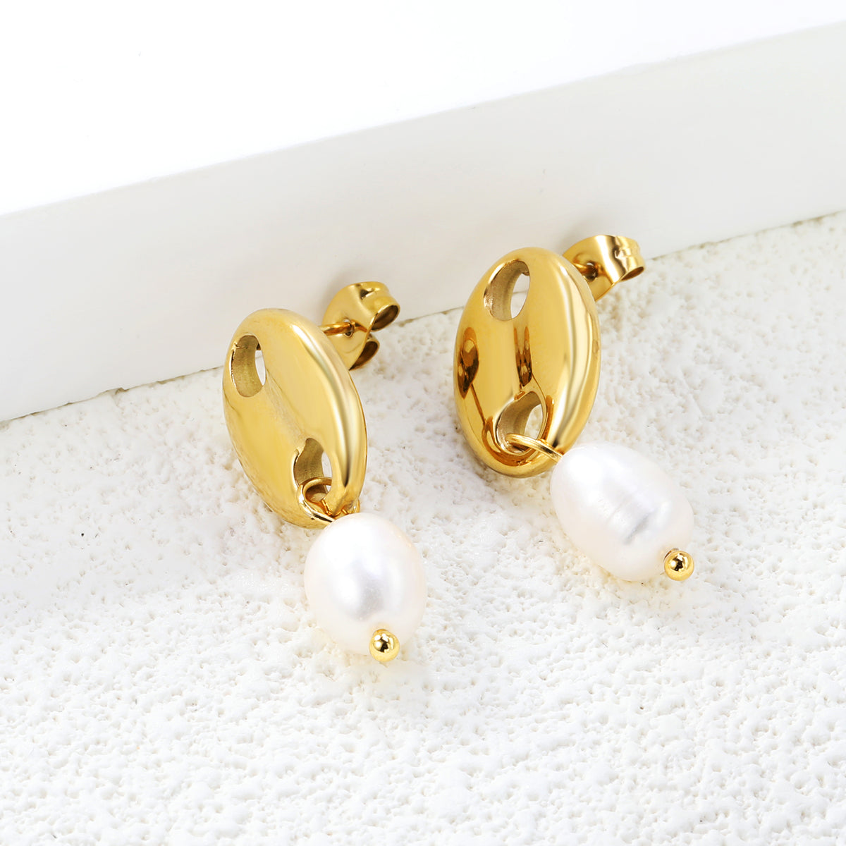 Aretes Perla Colgante