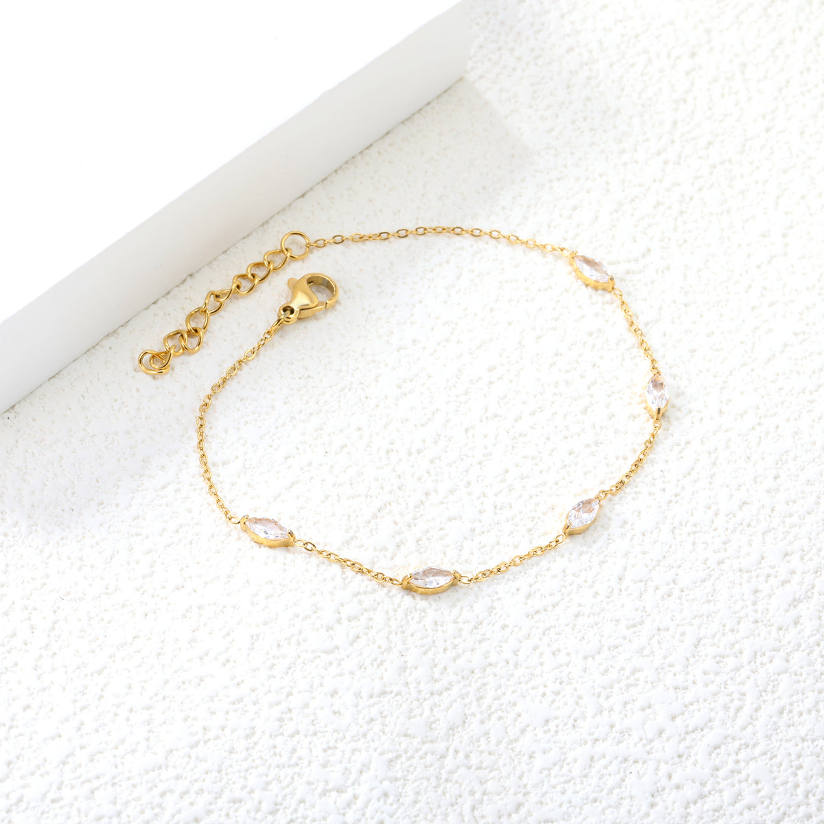 Pulsera 5 Circonias Ovaladas