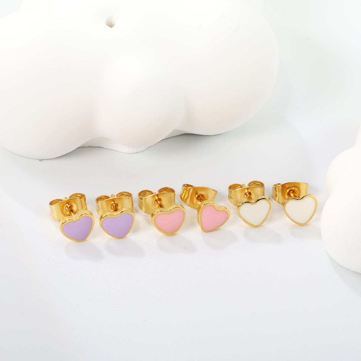 Aretes de Corazón Colores