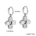Aretes Cruz con Rayas