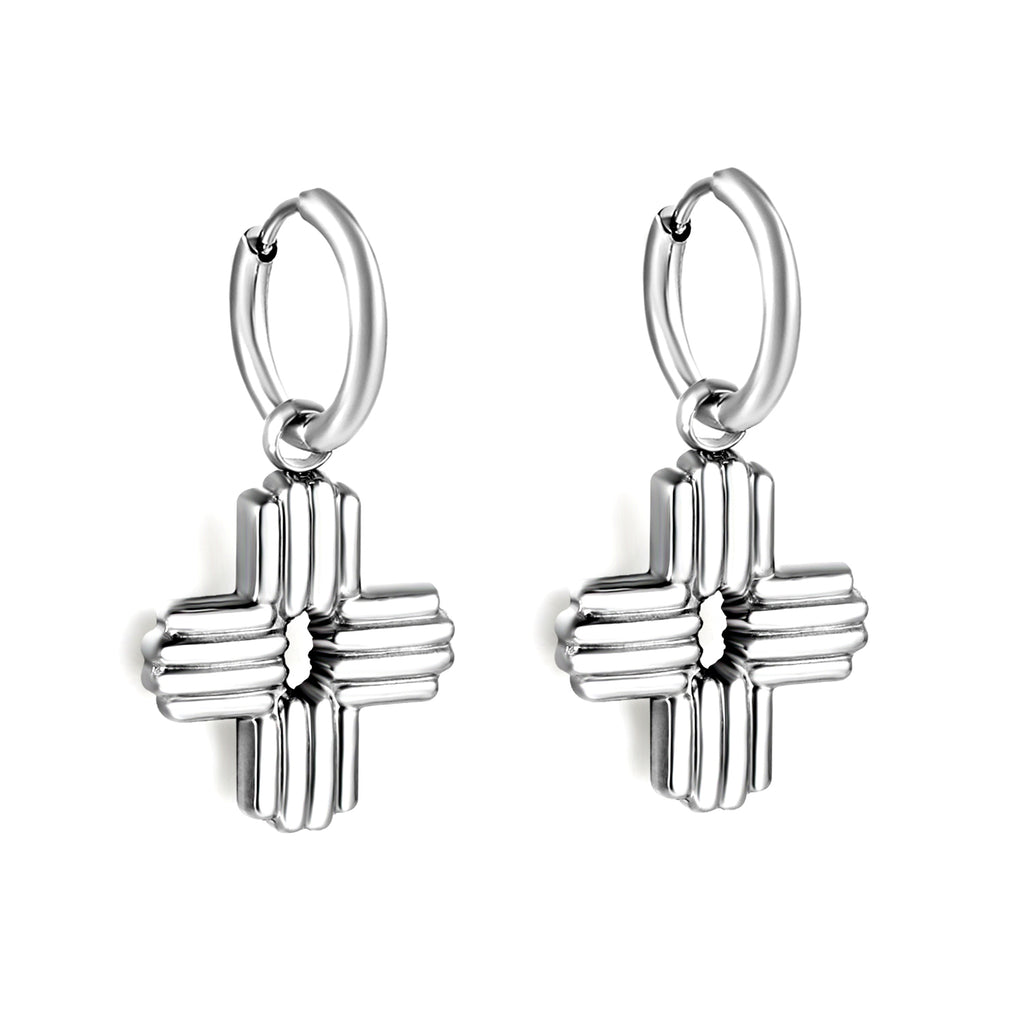 Aretes Cruz con Rayas