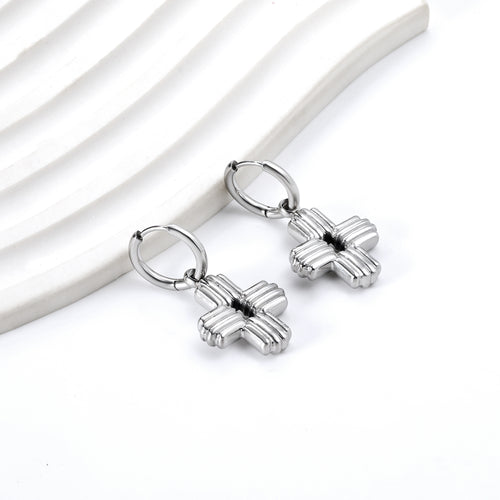Aretes Cruz con Rayas