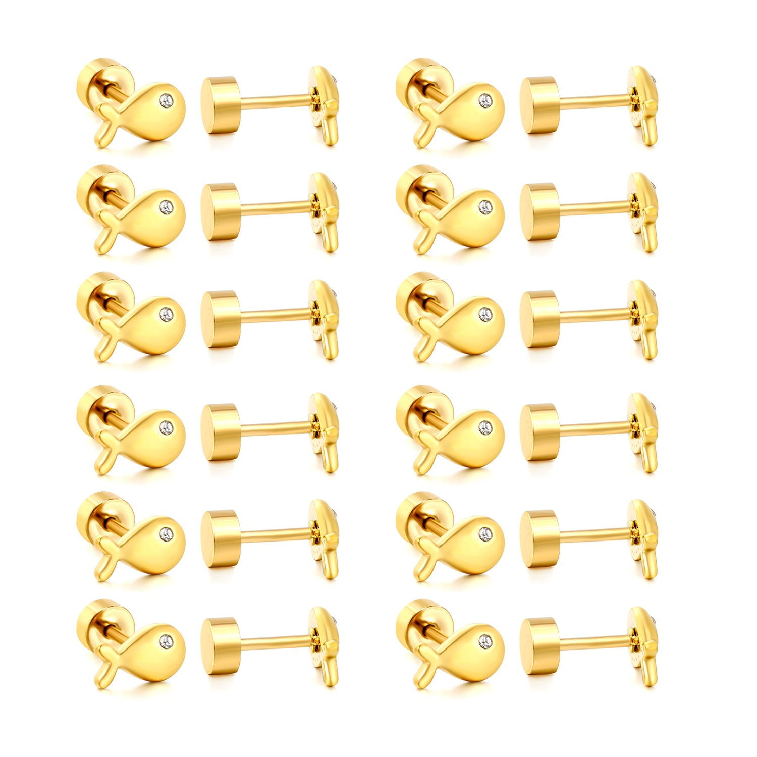 Aretes Pecesito con Circonia