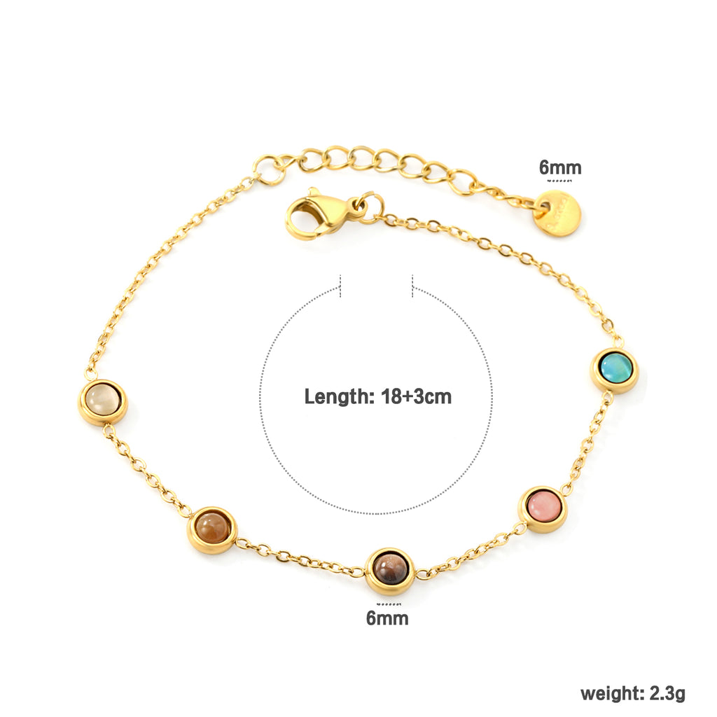 Pulsera con Piedras de Colores