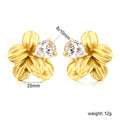 Aretes Flor con CIrconia