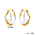 Aretes Perla Grande Marco Dorado