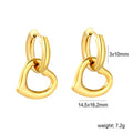 Aretes Silueta Corazón Colgante