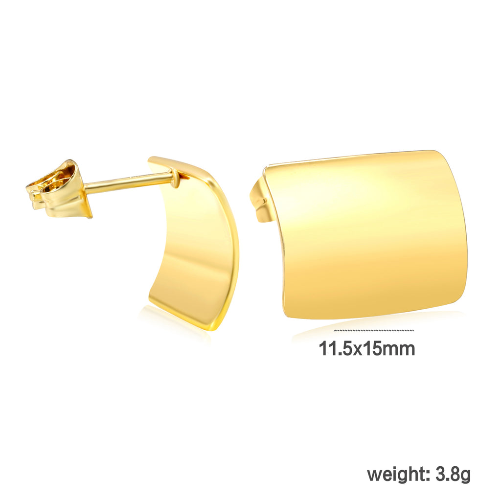 Aretes Plaquita Rectangular