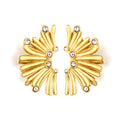 Aretes Abanico Con Circonias