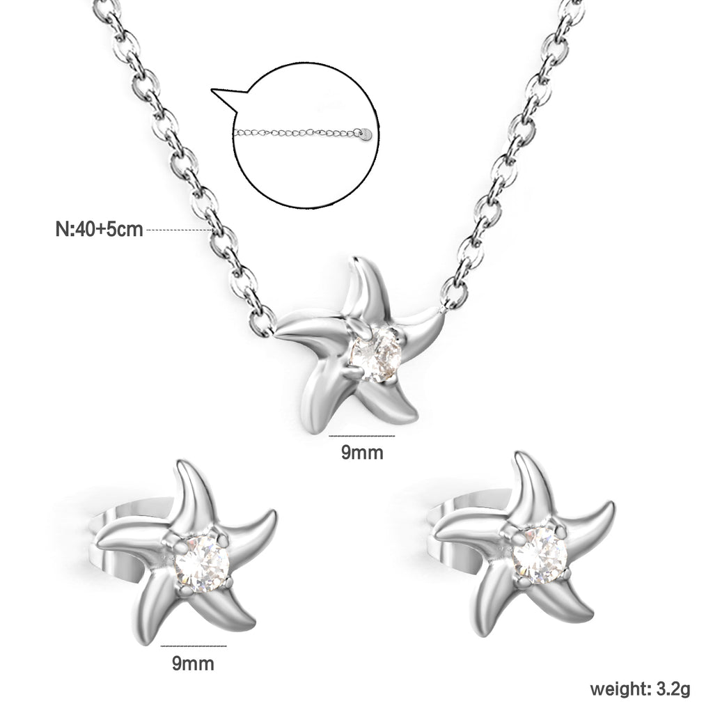 Collar Estrella de Mar con Circonia