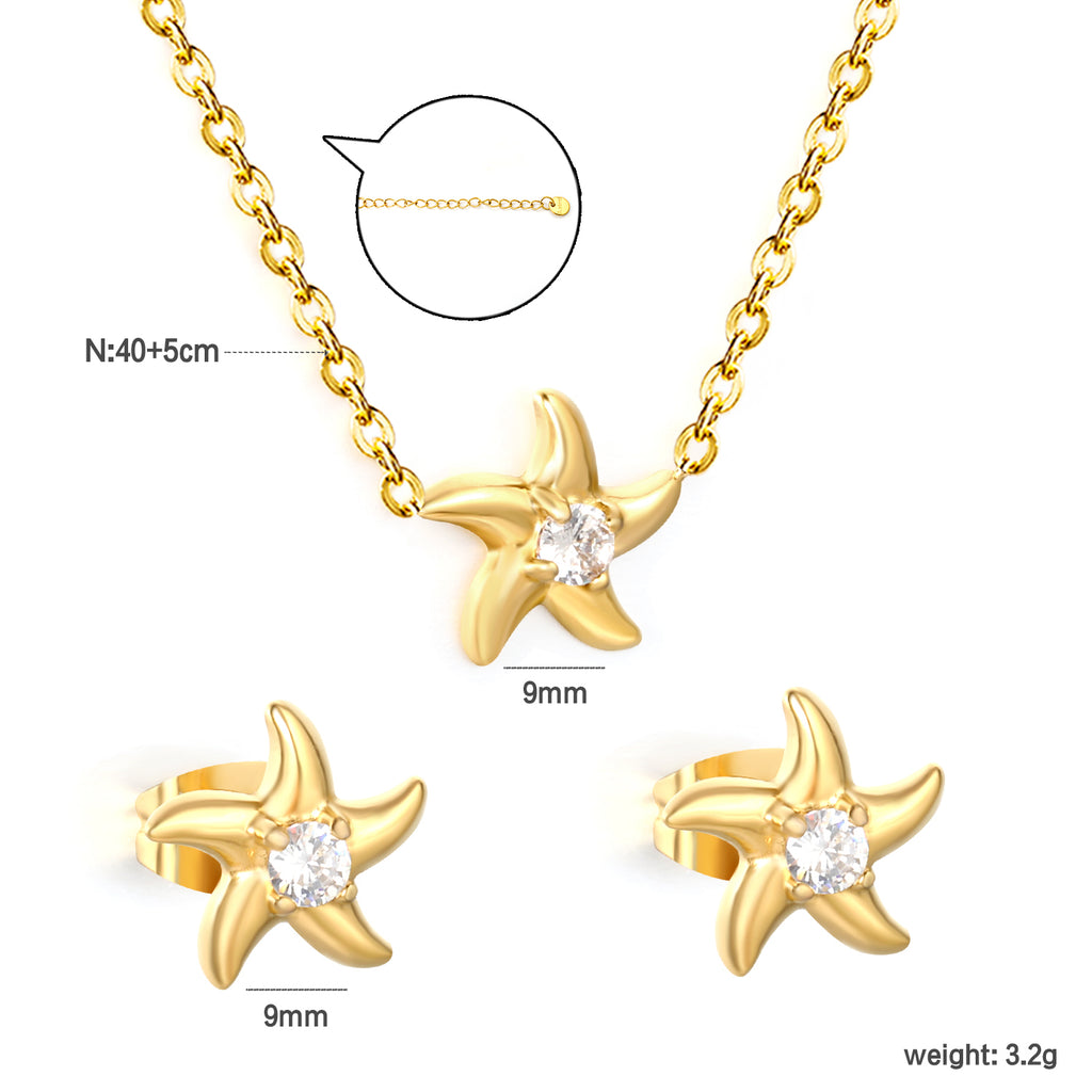 Collar Estrella de Mar con Circonia