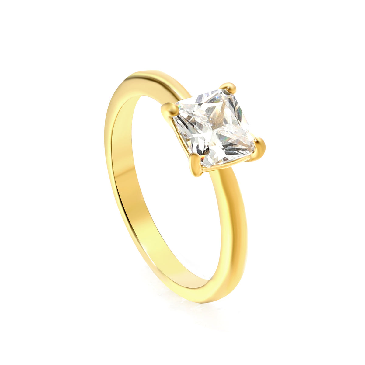 Anillo Circonia Cuadrada