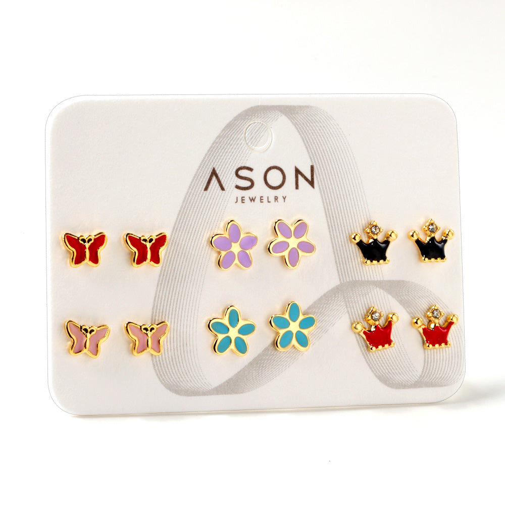 Aretes Mini Esmaltados