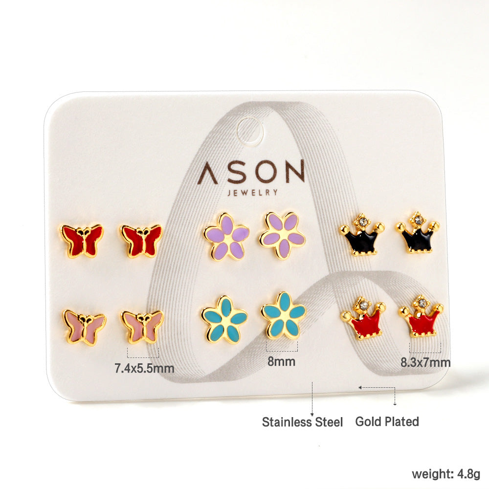 Aretes Mini Esmaltados