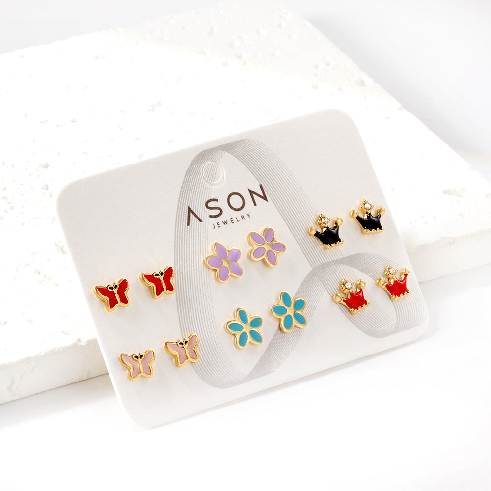 Aretes Mini Esmaltados