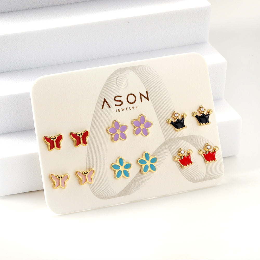 Aretes Mini Esmaltados