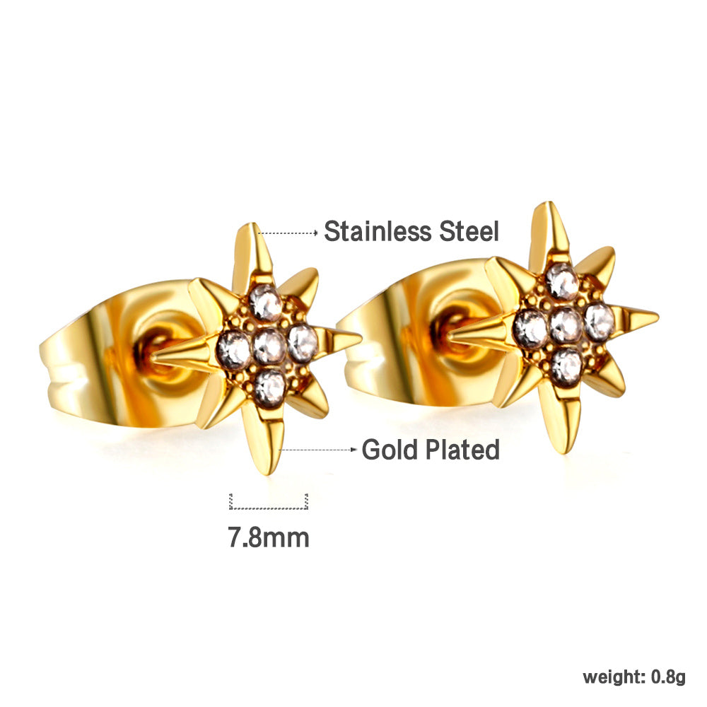 Aretes North Star con CIrconias