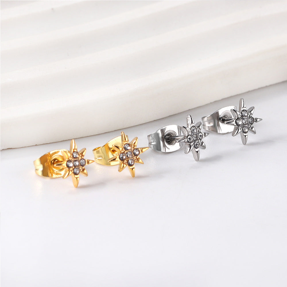 Aretes North Star con CIrconias