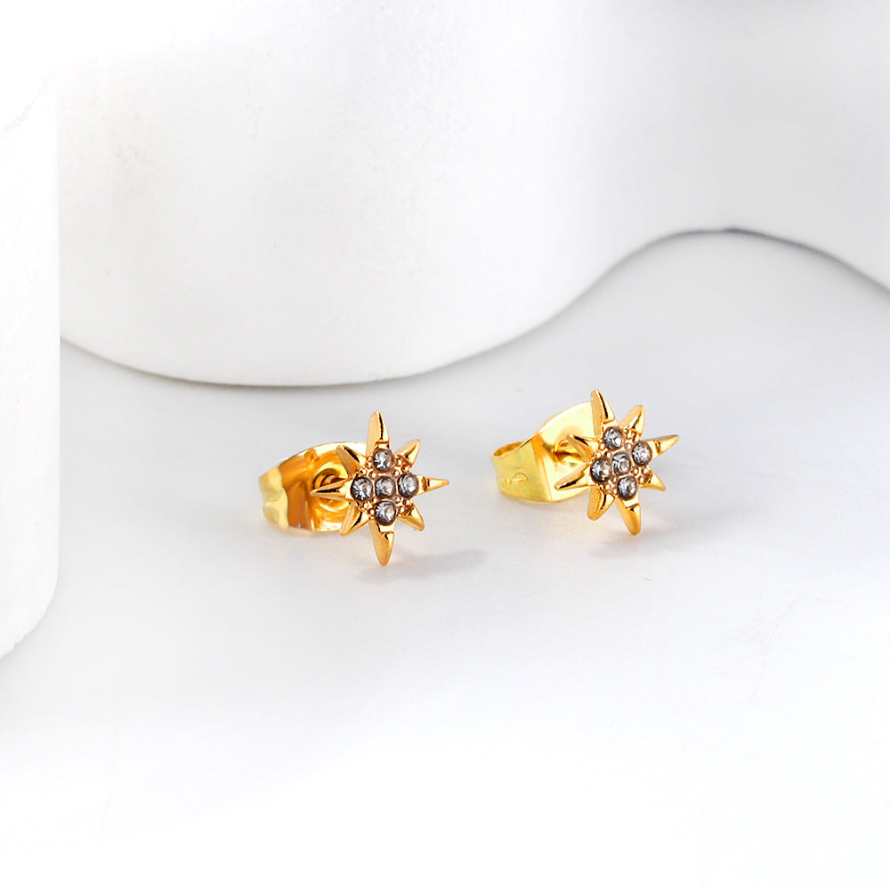 Aretes North Star con CIrconias