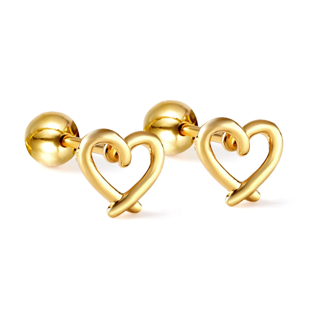 Aretes Silueta Corazón