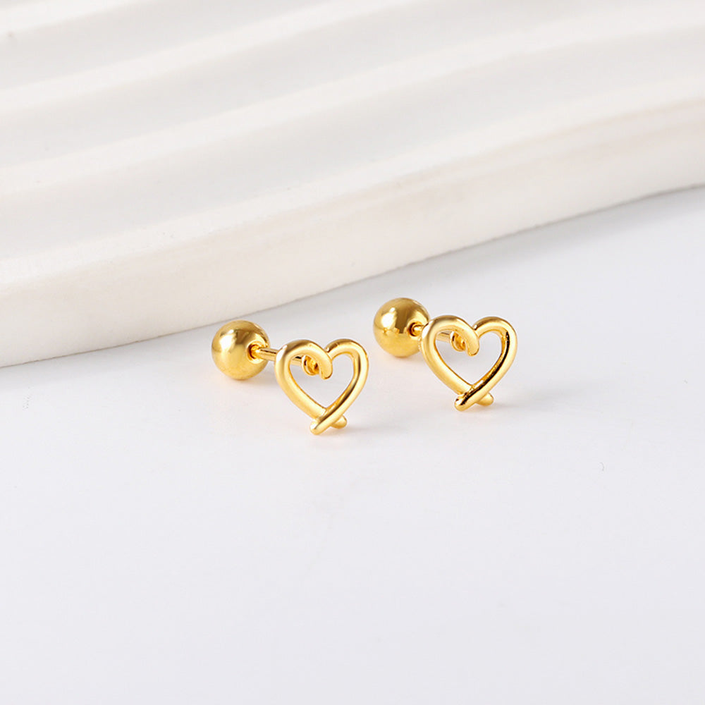 Aretes Silueta Corazón