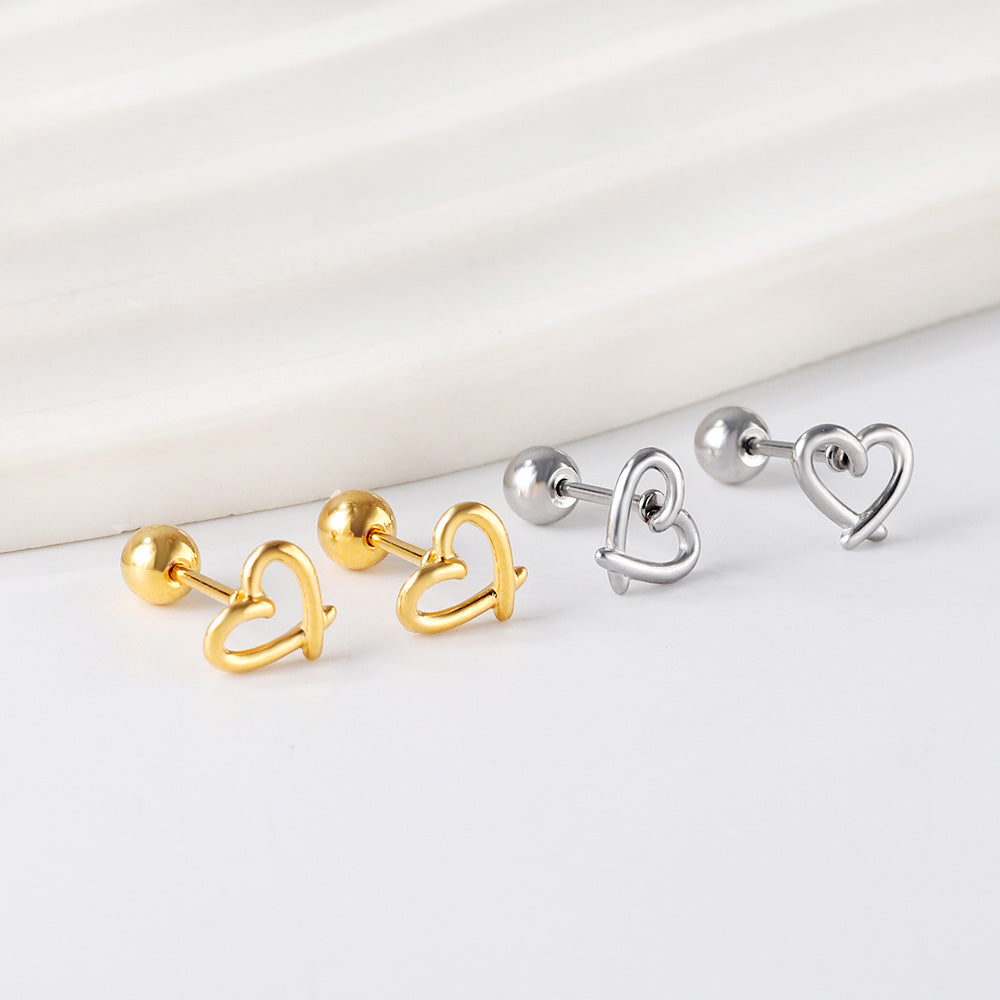 Aretes Silueta Corazón