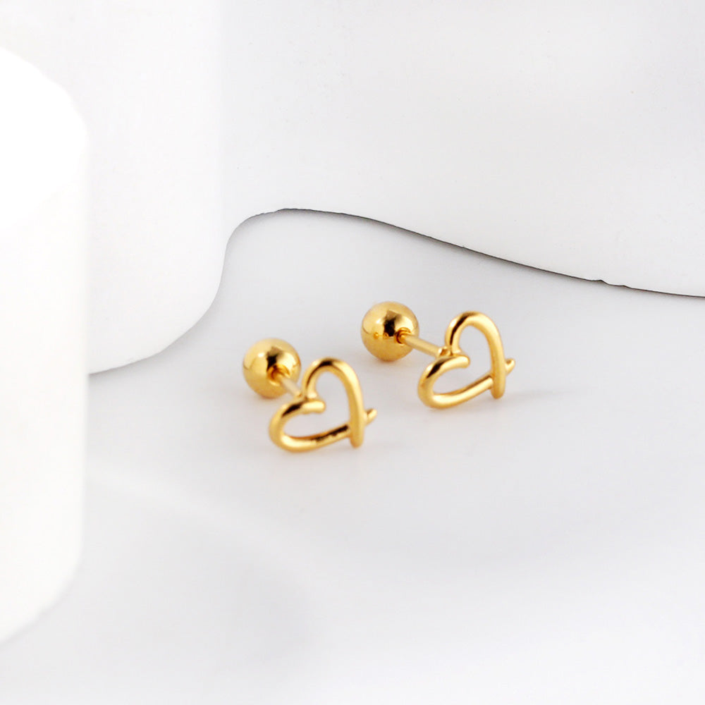 Aretes Silueta Corazón