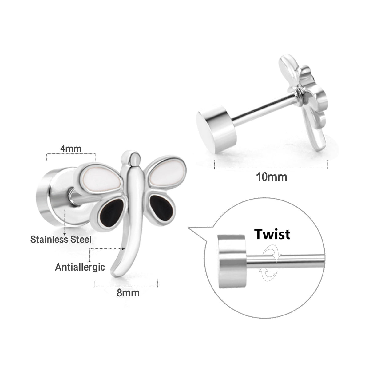 Aretes Libelula