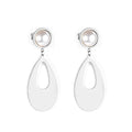 Aretes Perla con Gota Colgante