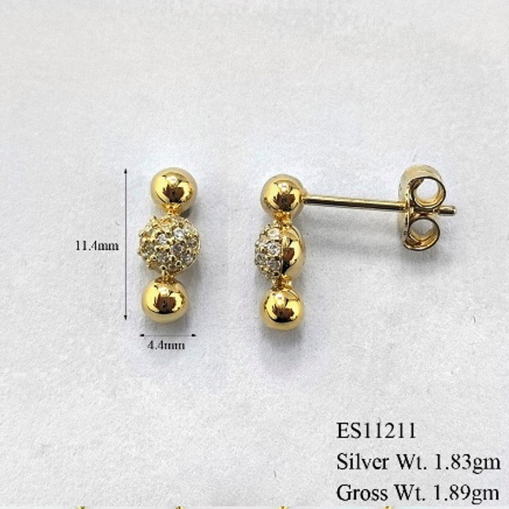 Aretes Esferas Pavé