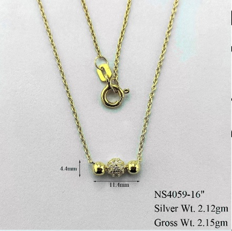 Collar Esferas Pavé