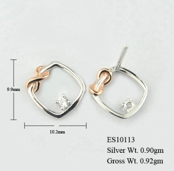 Aretes Nudo Bicolor