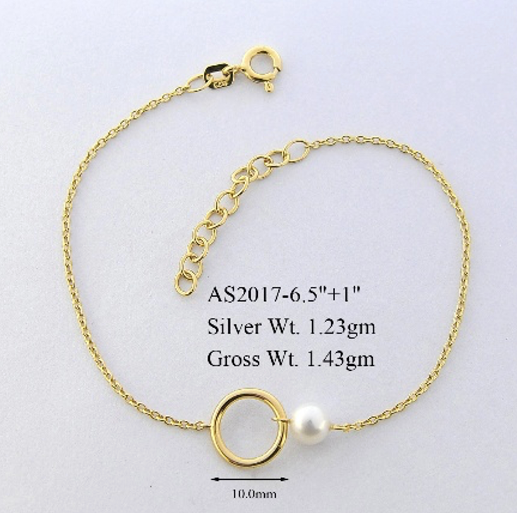 Pulsera Círculo Perla