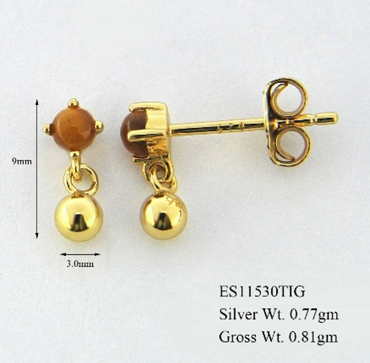 Aretes Ojo de Tigre